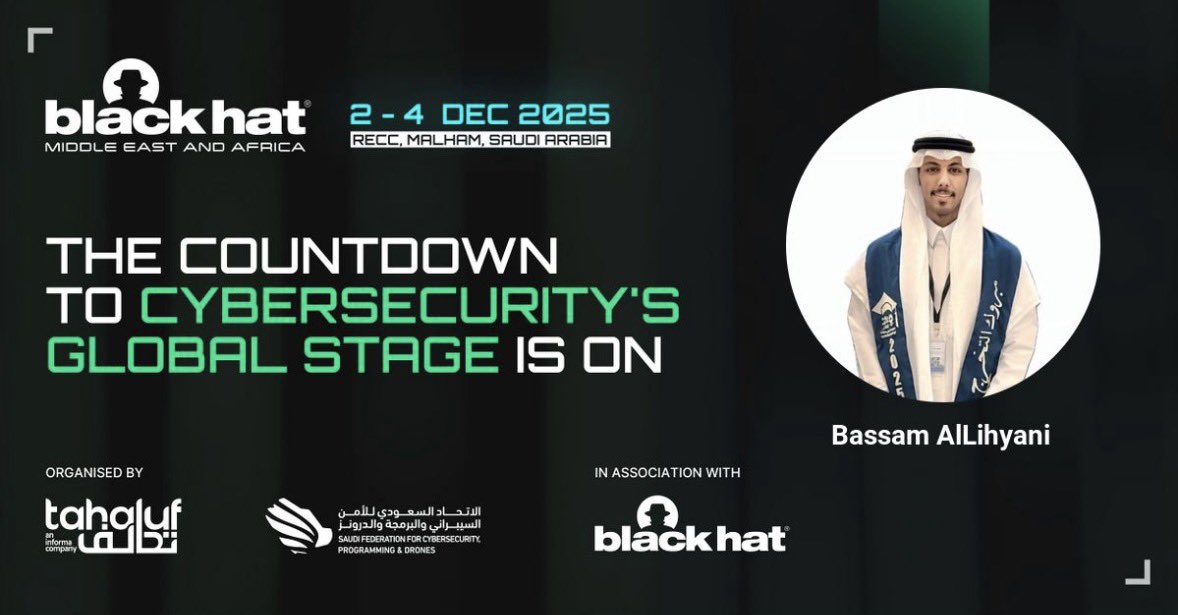 6rue_'s tweet photo. Only one day left 🔥👨🏼‍💻
🇸🇦
#BHMEA24 #BlackHat_At_Malham https://t.co/FbSrz9wkdm