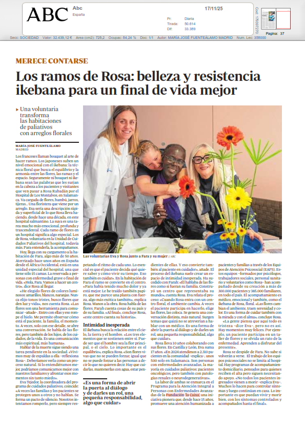 acpdcyl's tweet photo. «Los ramos de Rosa: belleza y resistencia Ikebana para un final de vida mejor»
https://t.co/83w2VVhiIH
#EAPS #FinaldeVida #FundaciónlaCaixa #Enfermedadesavanzadas #CuidadosPaliativos #ACPDCyL https://t.co/ZmSGXlaJIW