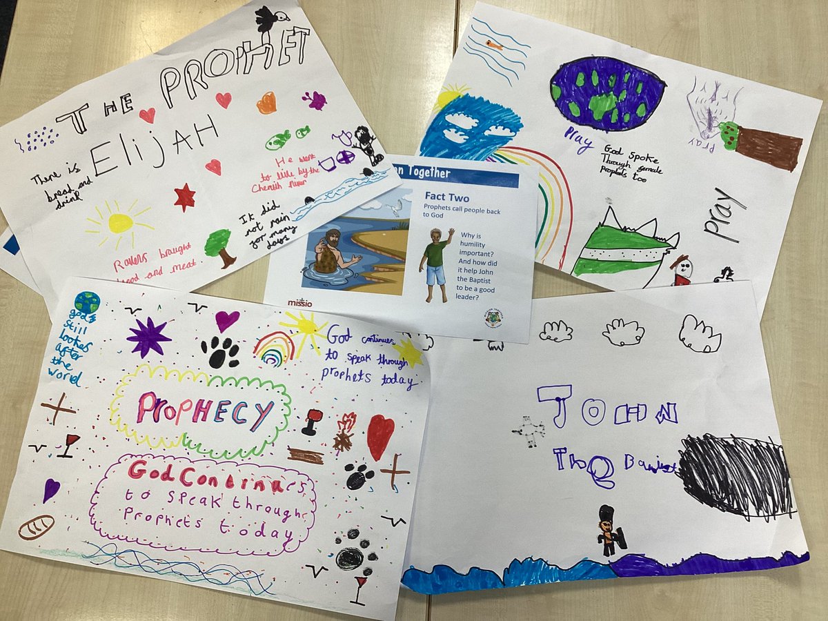The children made posters about the prophets we have been looking at in RE.