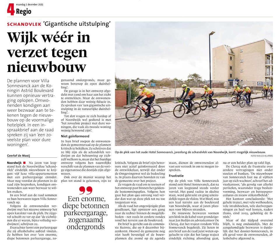 Ik maak ernstig bezwaar tegen het feit dat <a href="/GeerlofM/">Geerlof de Mooij</a> in dit artikel de indruk wekt dat Noordwijk maar één schandvlek kent.