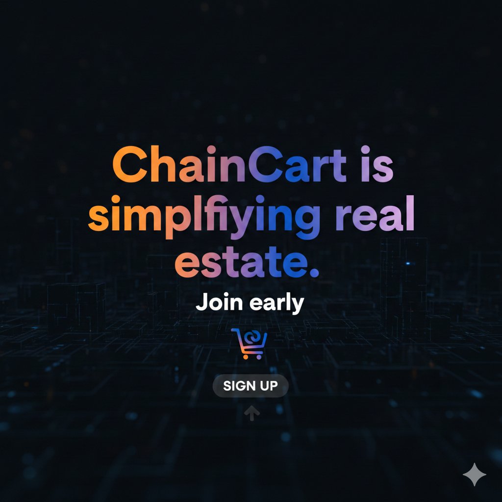 Real estate is wealth.
Verified, 
Secure,
Decentralized
Real estate is generational wealth.

ChainCart is simplifying real estate. Join us: t.me/chain_cart

<a href="/burnt_xion/">XION</a> 
<a href="/metamaskdev/">MetaMask Developer</a>
#RealEstateWeb3 
#blockchain