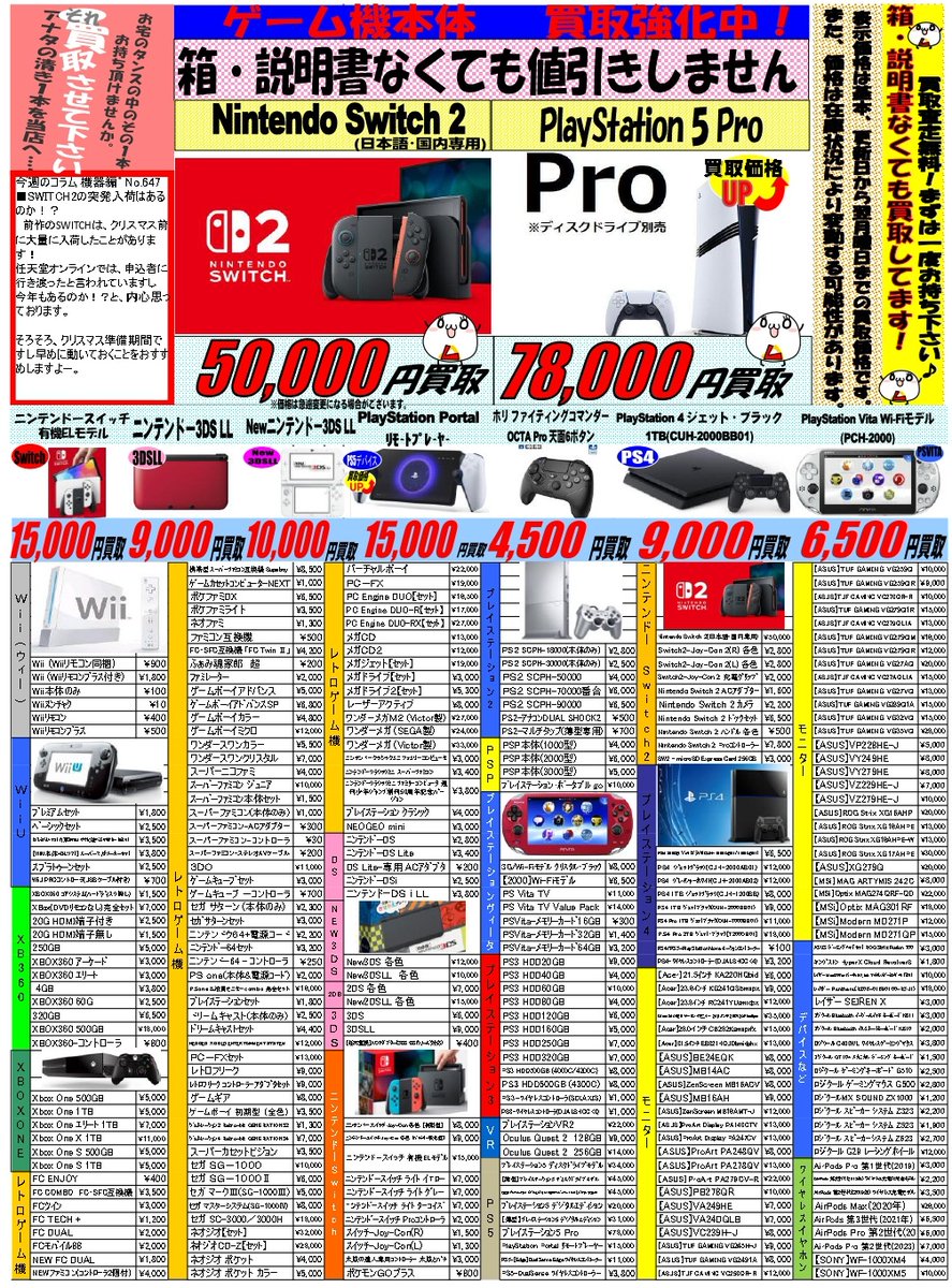 今週の価格変更】 販売価格変更：401アイテム 買取価格変更：517