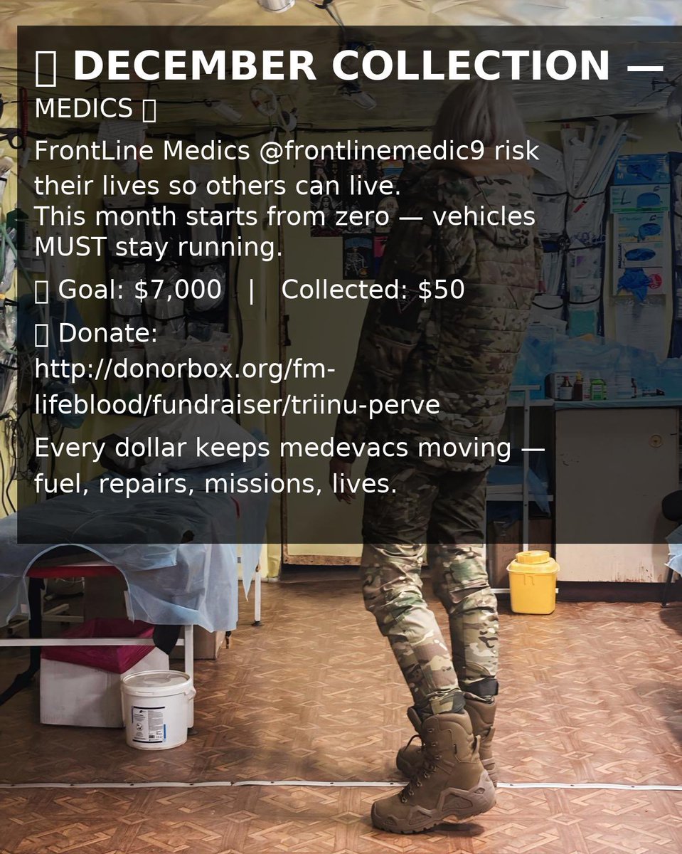 trinzu's tweet image. Every euro keeps DEFCON moving.
Every dollar keeps FrontLine Medics driving to rescue wounded.

Support both today:
paypal.me/TriinuP
revolut.me/triinuuqwd
wise.com/pay/me/triinup…
donorbox.org/fm-lifeblood/f…