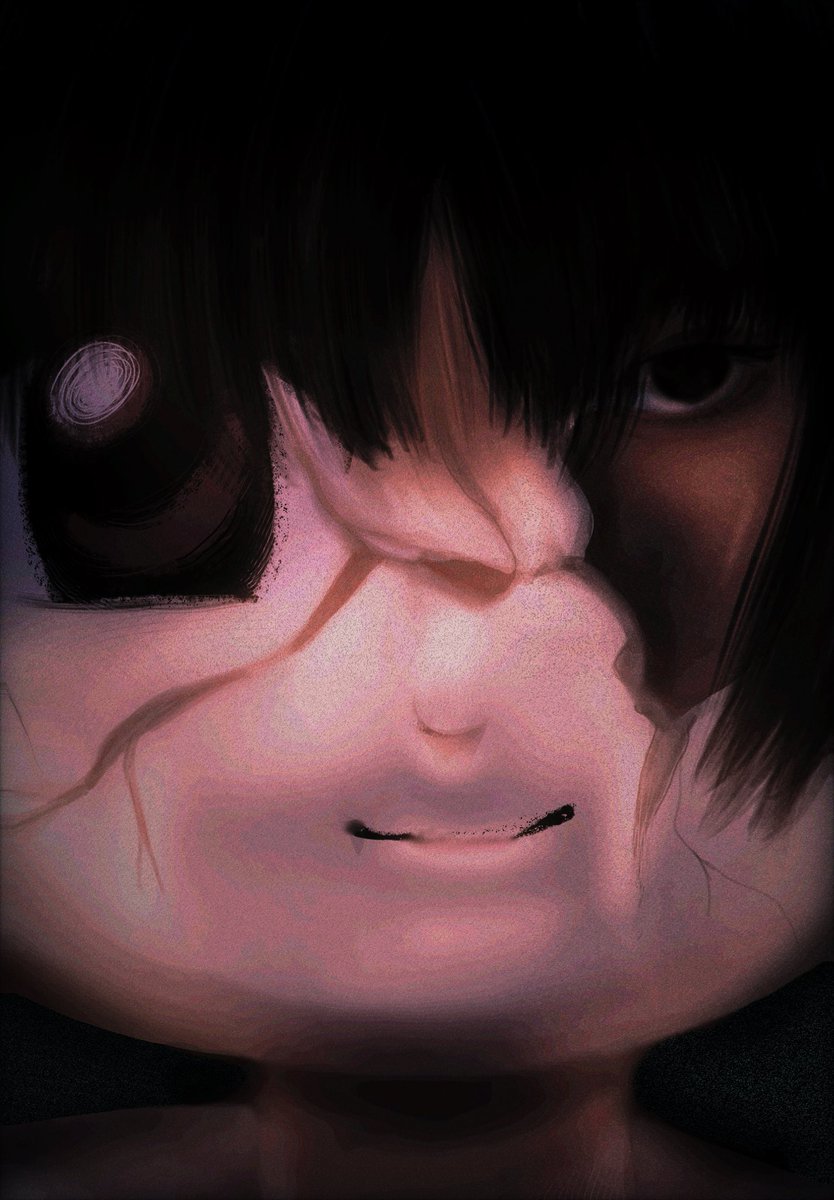 仮面？割れてるやつ描いてみた