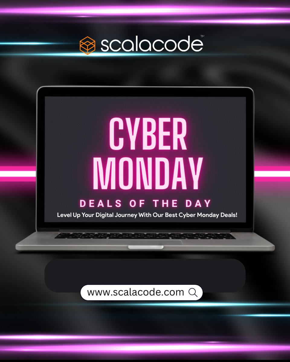 scala_code's tweet image. Upgrade your tech game this Cyber Monday!

Unlock exclusive discounts and take your digital journey to the next level.

Only this weekend — don’t miss out!

Explore Exclusive Offers: scalacode.com/scalacode-offe…

#CyberMonday #CyberMondayDeals #SpecialDiscount #TechDeals #ScalaCode