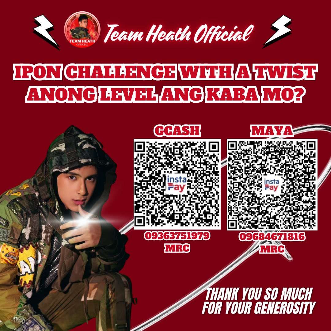 TeamHeathOfc's tweet image. Hello, HEATHMAKERS!❤️

Team Heath Official launches another IPON CHALLENGE in preparation for Heath’s future nomination but this time, there’s a TWIST!

GOAL:₱30,000.00

Anong level ang kaba mo? 
Anong level ang kaba mo sa nalalapit na nomination night para kay Heath?

Maki-ipon…