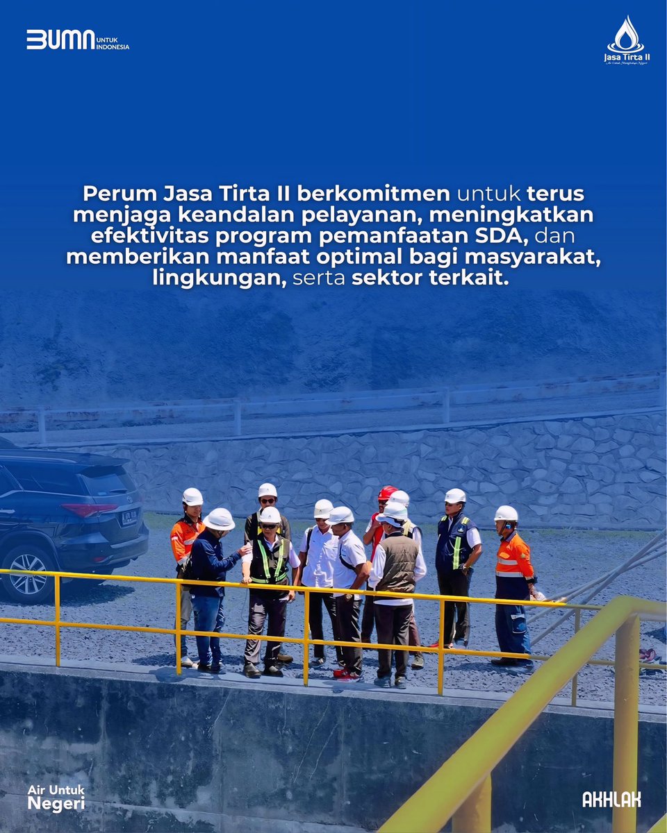 jasatirta_2's tweet photo. Perum Jasa Tirta II Laksanakan Management Walkthrough untuk Memastikan Mutu Program Pemanfaatan SDA 🌱💧

#JasaTirta2 #ManagementWalkthrough #PengelolaanSDA #MutuTerjaga #JPSDA #PLNNusantaraPower #QualityControl #SumberDayaAir #AirUntukMenghidupiNegeri #BUMNUntukIndonesia https://t.co/P4z6tWISEz