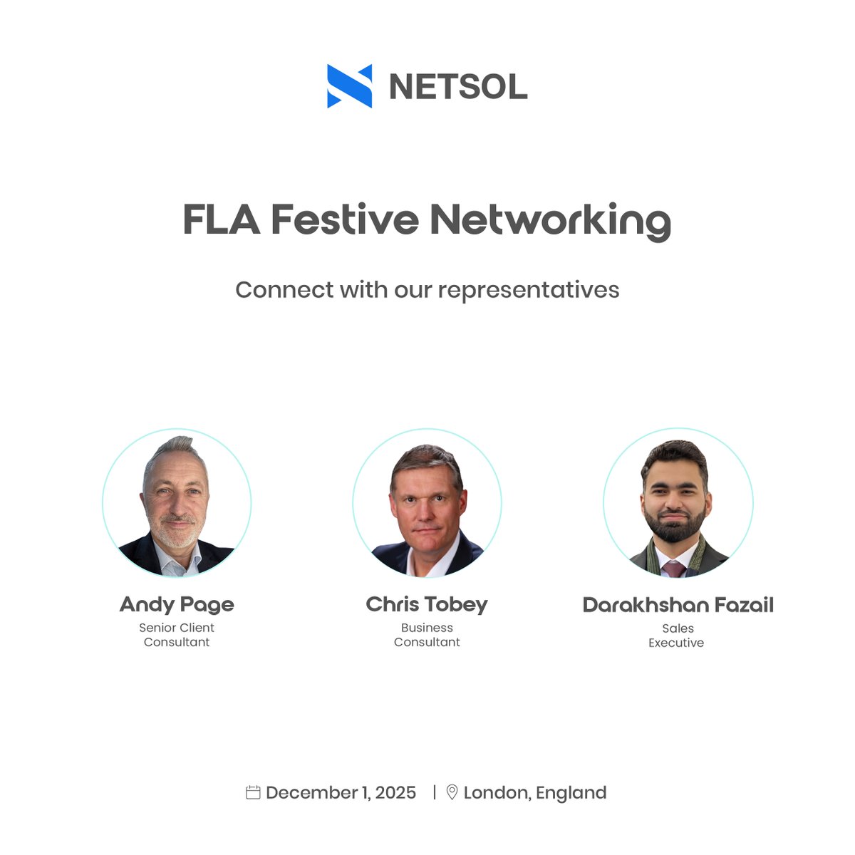 NETSOLTech's tweet image. NETSOL Europe is attending the Finance &amp;amp; Leasing Association&apos;s Festive Networking event this evening, hosted by Eversheds Sutherland LLP at their stunning Wood Street office in London, with breathtaking city skyline views. 

Our delegates are excited to catch up with familiar…