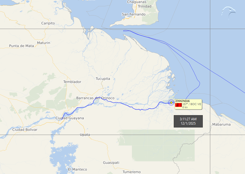 FlconEYES's tweet photo. JIN NING 16 9211133
Bulk Carrier
Bandera de China, cargo en puerto #Matanzas #Orinoco
#VesselAlert #AIS #Maritime #OSINT #1Dec https://t.co/gansC8sQsS