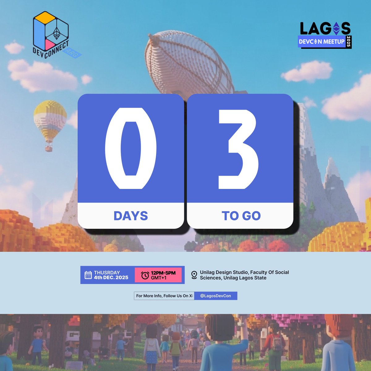 LagosDevcon's tweet image. New week.
Massive energy. 💪🏽

We are just 3 DAYS away from the #LagosDevconMeetup2025!⏳

As the dust settles in Argentina, the conversation continues here.

We are gathering the brightest minds in Africa to share their experiences and insight from #DevconnectARG and chart the…