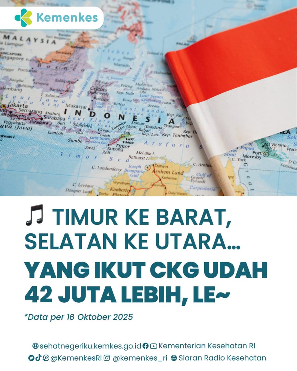 Rinamagicom's tweet image. Dukung program Cek Kesehatan Gratis untuk masyarakat Indonesia

#ProgramPresiden
#cekkesehatangratis
#ProgramKesehatan