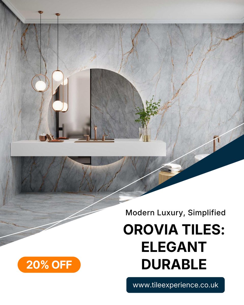 tileexperience's tweet image. Refined marble visuals. Effortless installation. Long-lasting quality.

The Orovia Marble-Effect Tile is your go-to for timeless sophistication — and now it’s 20% OFF until December 31st.

Bring elegance home this festive season:
tileexperience.co.uk/orovia-beige-m…

#LuxuryTiles #TileDesign
