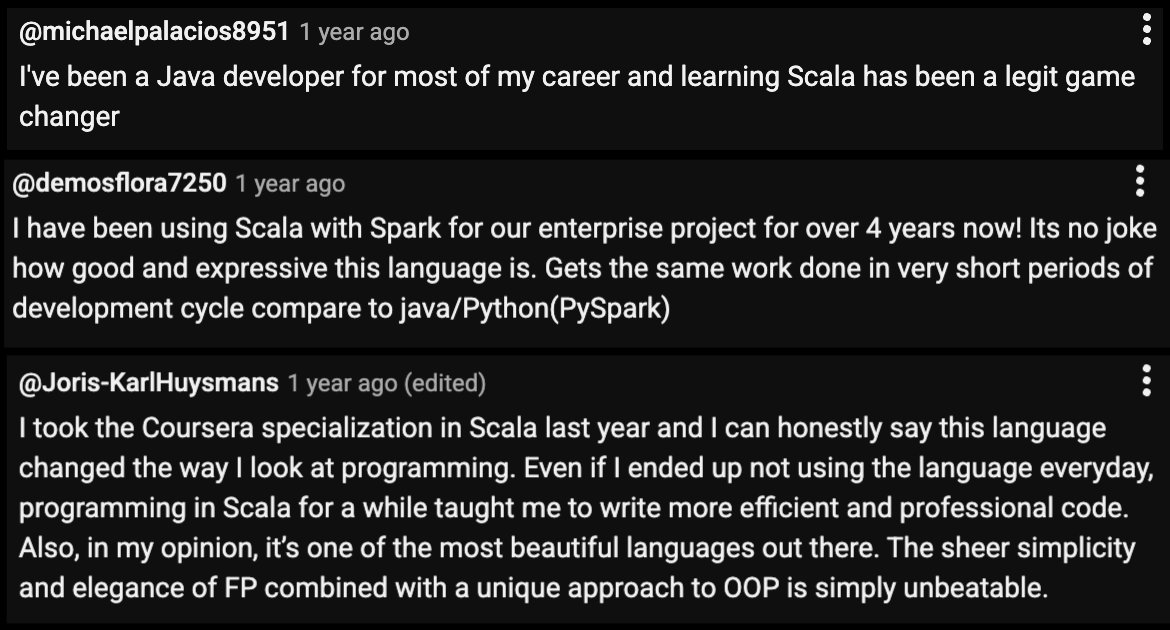 matej_cerny's tweet image. It&apos;s Advent of Code time again. 🎄 If you haven&apos;t tried Scala yet, this is the perfect opportunity. But don&apos;t take my word for it, check out what these three random guys on the internet have to say. 🤣 👇 #scala #AdventOfCode