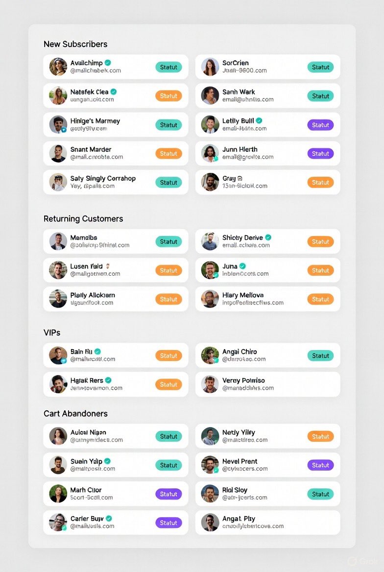 _Oluchyy's tweet image. 🧩Segment Like a Pro: Talk to People, Not Lists❗️
Know your audience, know your impact.

Segmentation is personalization in action.
You wouldn’t pitch the same offer to a loyal buyer and a first-time visitor so why send the same email?