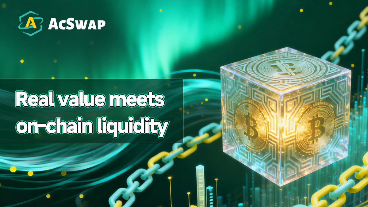 AcSwapV2's tweet photo. ๐ AcSwap will explore Real-World Assets (RWA)
once global compliance and infrastructure mature.
Connecting physical value to digital liquidity โ the next frontier.
#RWA #DeFi #AcSwap https://t.co/nZs7XmVCYv