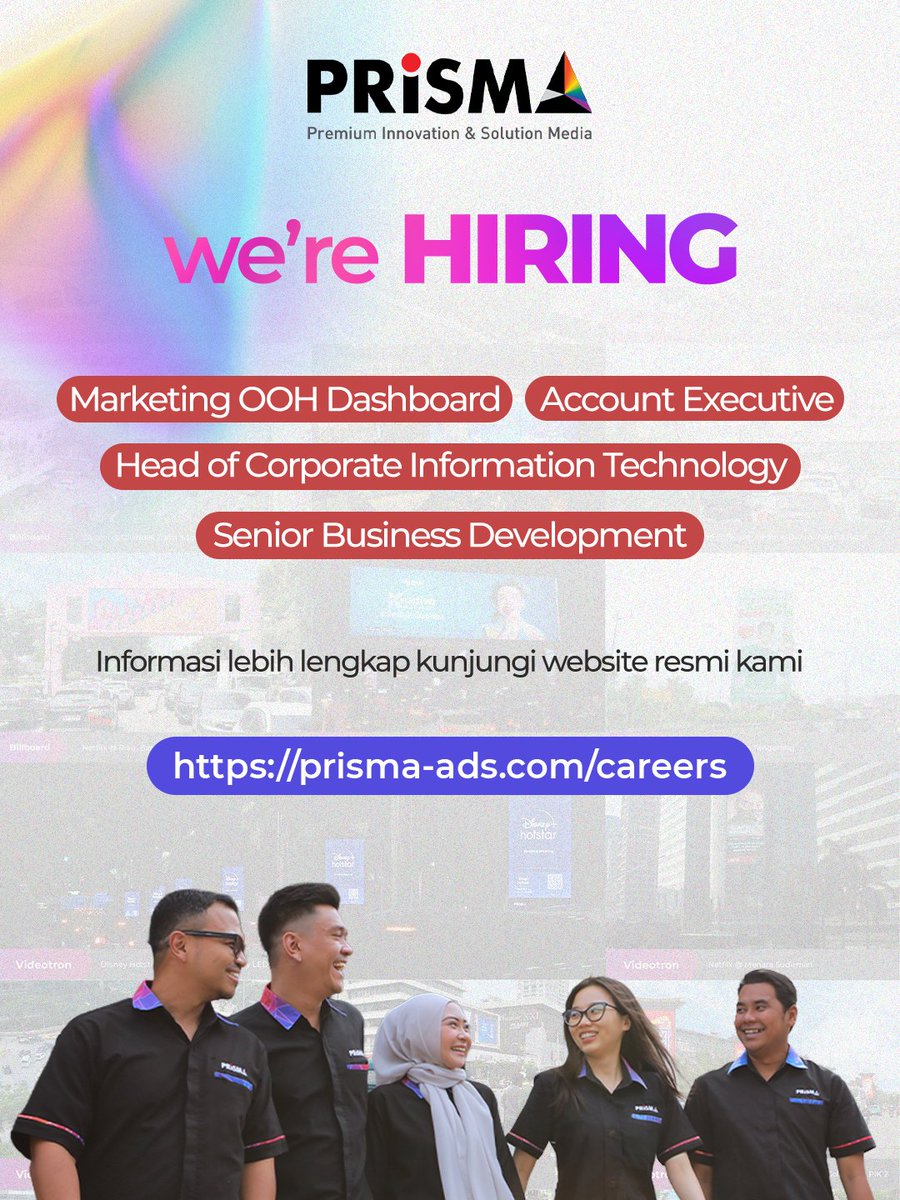 Be part of a dynamic and collaborative team!

We’re opening new positions for talented individuals who want to grow with us.
Find the job details inside and submit your application.

prisma-ads.com/careers