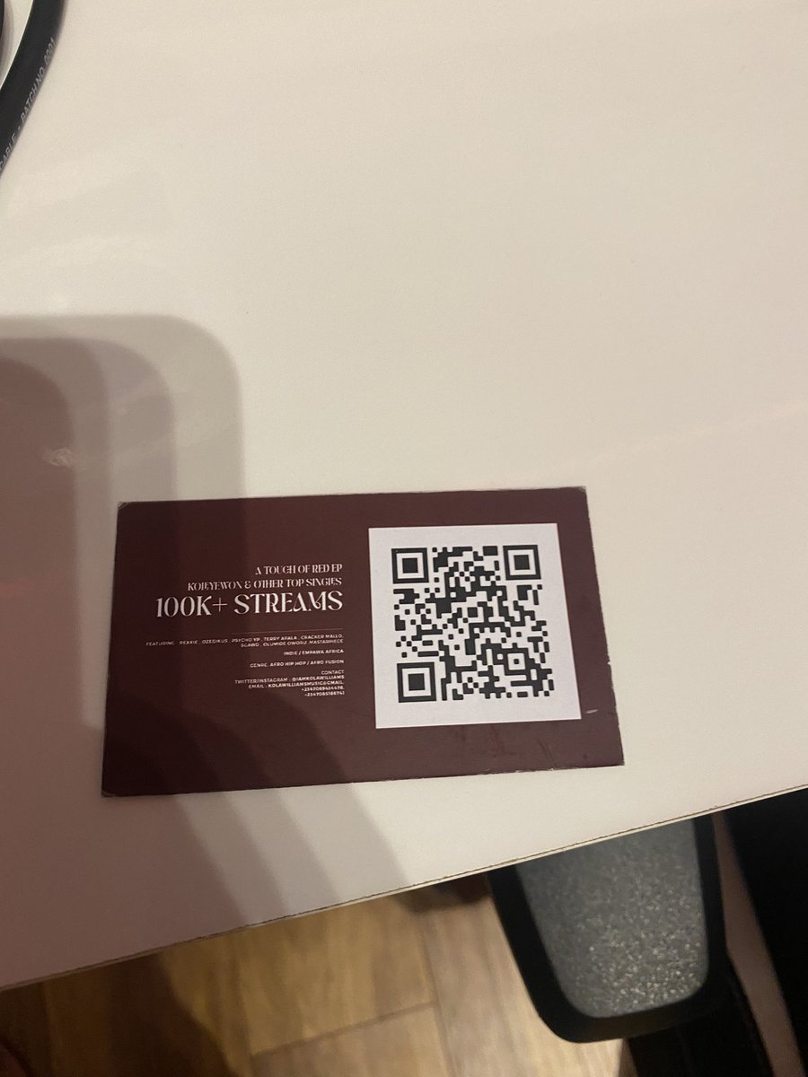 iamkolawilliams's tweet image. Scan the barcode 🤳🏾 #RedCard 🧧

Designed by @sesay__