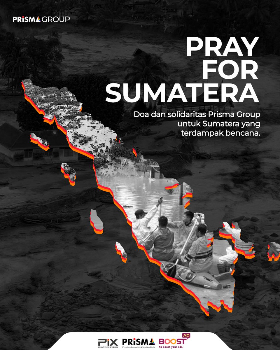 Keluarga besar Prisma Group menyampaikan doa dan dukungan bagi saudara-saudara kita di Sumatera yang mengalami bencana.

Semoga ketabahan dan kekuatan selalu menyertai, dan pemulihan dapat berjalan dengan cepat. 🤍🤍

#PrismaGroup #PrayForSumatera