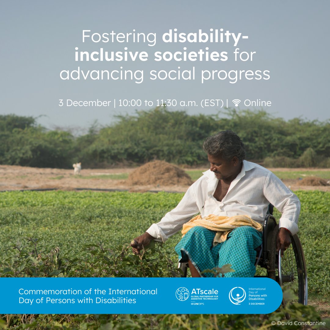 _ATscale's tweet photo. Mark your calendars! 📅
The 2025 International Day of Persons with Disabilities commemoration takes place on 3 December at 10:00 EST. #ATscale will participate alongside Member States, UN leaders, disability advocates & youth.
💻 Join virtually: https://t.co/ccRbl9NpvO
#IDPD https://t.co/atA5lAfmJm
