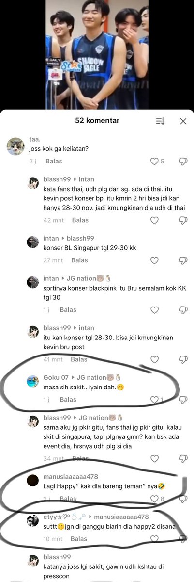 Kristtt08's tweet image. I found a comment, this is weird. They dont believe if joss is sick