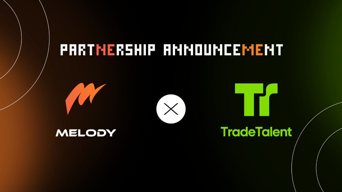 🎵 Official Partnership Announcement!

We are excited to announce a partnership between Melody and TradeTalent <a href="/TradeTalentAI/">TradeTalent</a>, a decentralized AI-verified talent network!

When RWA (Real Web Music Architecture) meets an AI-verified talent ecosystem, we will jointly explore new