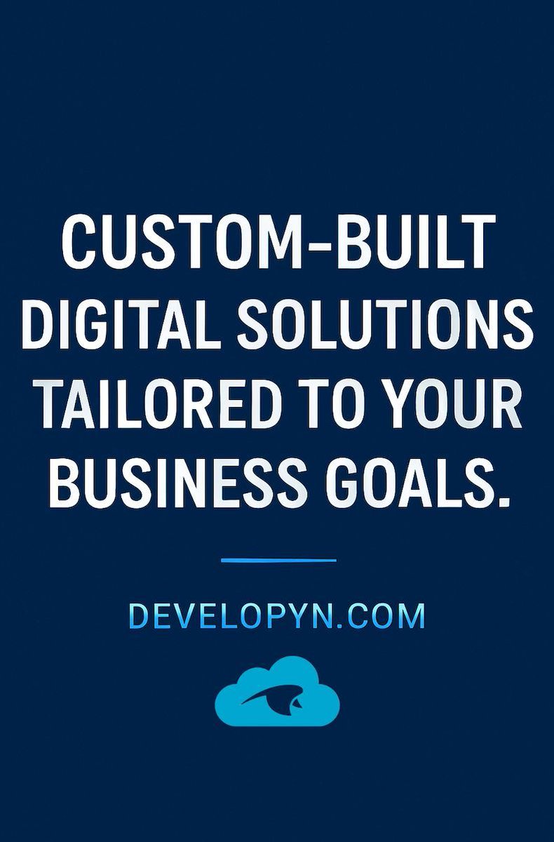 developyn's tweet image. Turn your ideas into powerful digital solutions! From bespoke software &amp;amp; high-converting websites to mobile apps &amp;amp; automation, we help you work smarter, connect with your audience &amp;amp; unlock new opportunities. developyn.com #TechInnovation #BespokeSoftware #BusinessGrowth