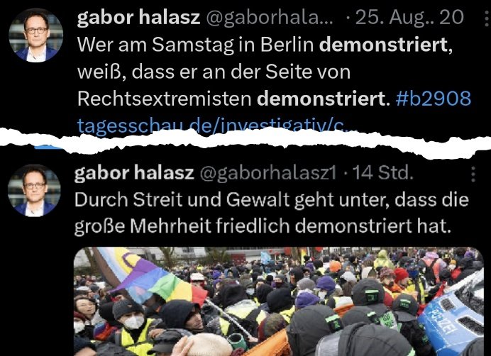 "Aufpassen, mit wem man demonstriert" gilt bei Linksextremen - noch dazu gewalttätigen - also nicht mehr, <a href="/gaborhalasz1/">gabor halasz</a> ?