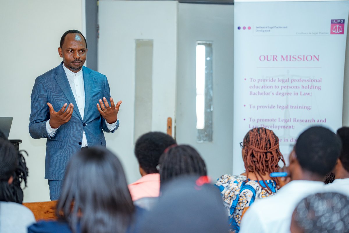 LegalPracticeRW's tweet photo. @MountKigaliUni #ILPD urges law students to go beyond classroom theory and tackle real societal challenges. During a talk at @MountKigaliUni, Rector @MuyobokeAime called on students to link legal knowledge with community needs and help citizens lacking access to legal services. #LegalEducation https://t.co/fP1OdJ7hsC