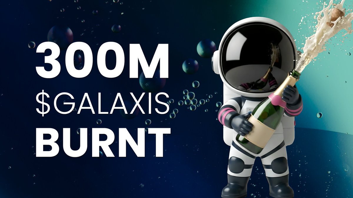 Galaxisxyz's tweet photo. 600,000,000 GALAXIS GONE FROM CIRCULATION 

We just crossed 300M GALAXIS locked and 300M GALAXIS burned

That means ~20% of the total circulating supply is now out of play.

This ecosystem is tightening fast… and we’re only getting started. https://t.co/MoInnAbQ6X