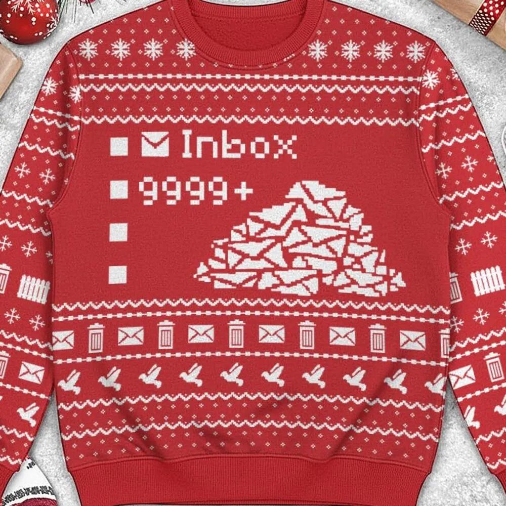 Krameri73617428's tweet image. Funny Work Jumper Inbox 9999+ Ugly Christmas Sweaters #Inbox9999 #WorkHumor #EmailOverload #OfficeLife #Tshirtslowprice tshirtslowprice.com/product/funny-…