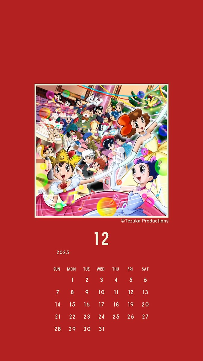 TEZUKA_goods's tweet image. 🎅🏻12月のカレンダー🎄

2025年も残りわずか…✨あと1か月も全力で楽しもうね🥳🎉

≪キャラクター名鑑≫
今月は手塚キャラクターが大集合！全キャラわかるかな～？
tezukaosamu.net/jp/character/s…