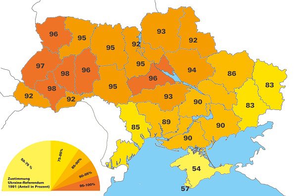 Biz_Ukraine_Mag's tweet image. On this day in 1991, Ukrainians overwhelmingly voted for independence in a nationwide referendum that marked the final nail in the coffin of the Soviet Union. 92% of Ukrainians backed independence, including majorities in every single region of the country. Slava Ukraini!