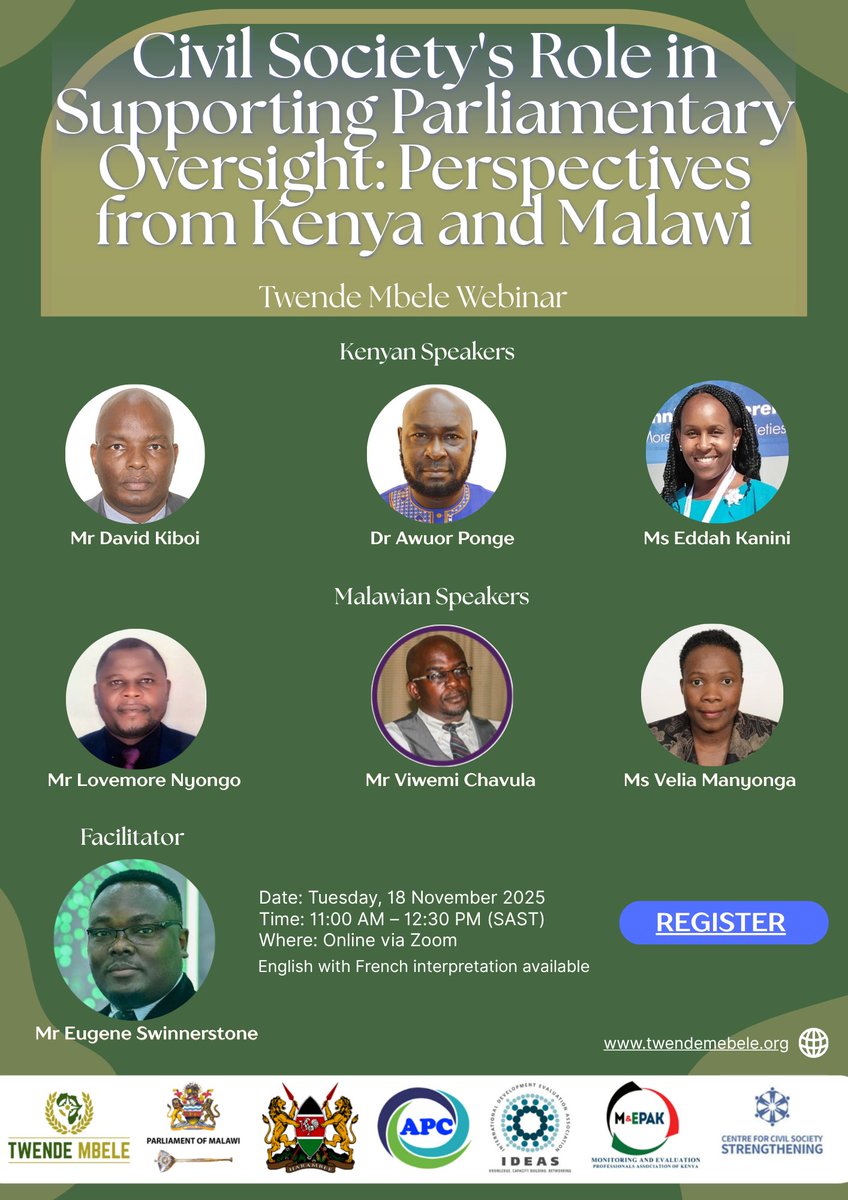 Missed the webinar on civil society's role in supporting parliamentary oversight? Catch up on the discussion, featuring perspectives from Kenya and Malawi, by watching the recording here: 
