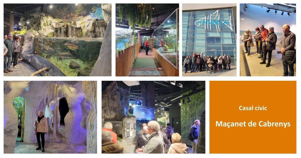 🏡 Casal cívic de Maçanet de Cabrenys 
En la visita a l’aquari Oniria de Canet-en-Rousillon, a França vam veure tota la varietat d'espècies marines dins les recreacions dels seus hàbitats naturals. Ens vam sentir part del món aquàtic que tan poc coneixem!