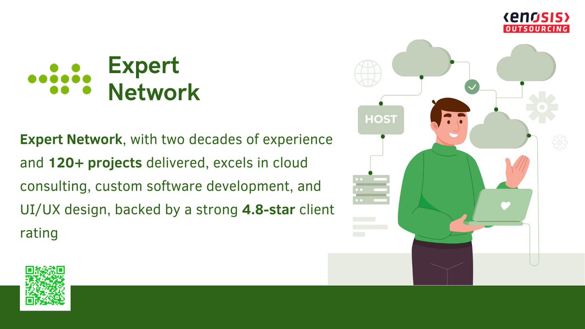 OutsourceEnosis's tweet image. 🚀 Two decades of building reliable, user-focused digital solutions!

@ExpertNetworkEU, with 20+ years of experience and 120+ projects delivered, excels in cloud consulting, custom software development, and UI/UX design, backed by a strong 4.8-star client rating.

👉 Which…