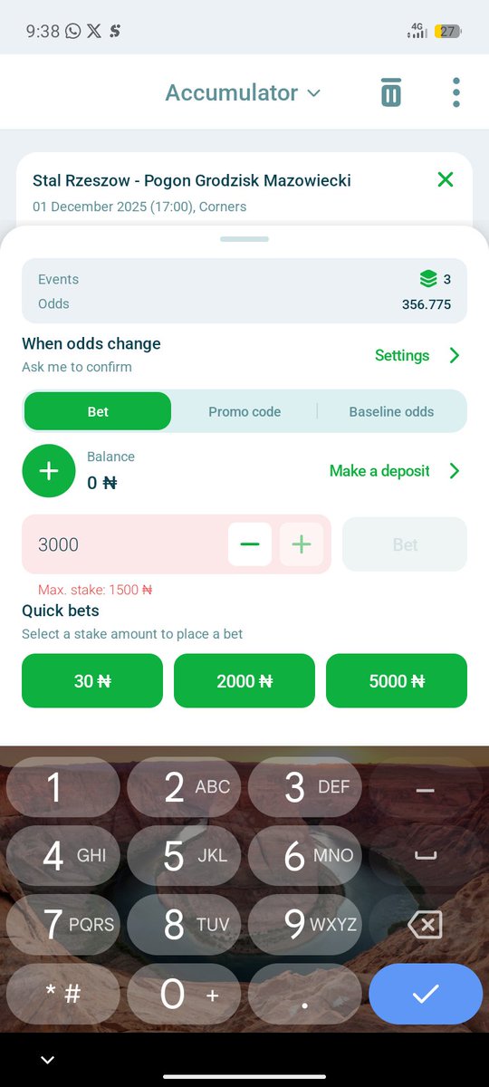 Part of why I hate all dz bookies why u go say max stake 1500 on just 356odds😔