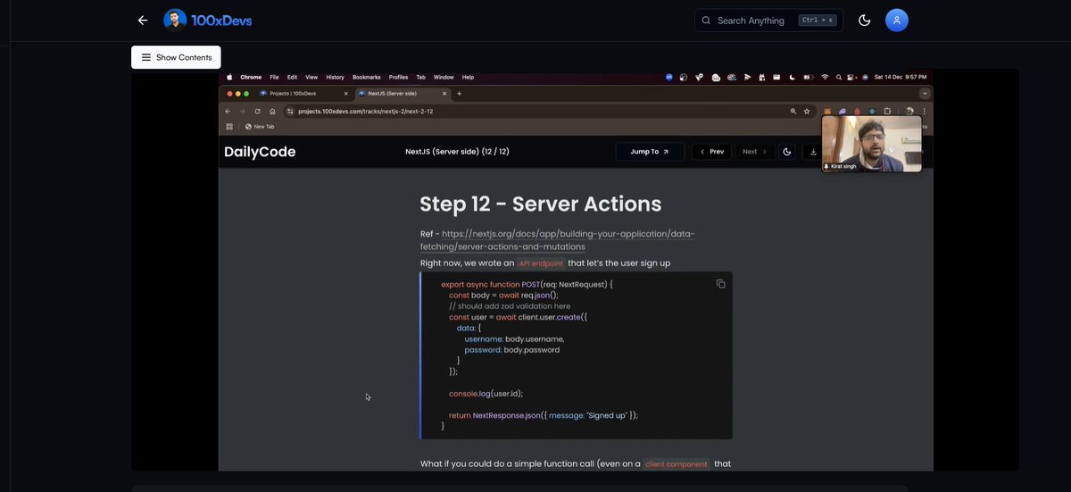 0xnawaz's tweet image. hey guys
today just completed (week-19.1) which is Nextjs
understand  the how things work and write in nextjs  
-frontend 
-backend 
-database  
-singleton in prisma client

exams are going on but its internal exam 

#BuildInPublic #CodingJourney #100xDevs #CONNECT