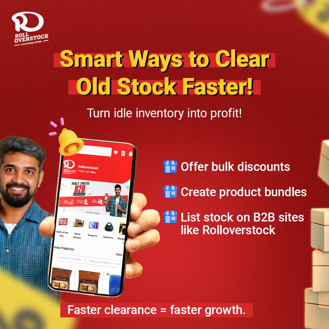 rolloverstock1's tweet image. Unlock the cash tied up in unsold goods by using simple strategies that move products quickly and boost your business momentum.📦⚡ Ready to regain shelf space and accelerate sales with Rolloverstock?

#InventoryTips #RetailBusiness #SmartSelling #B2BCommerce #Rolloverstock