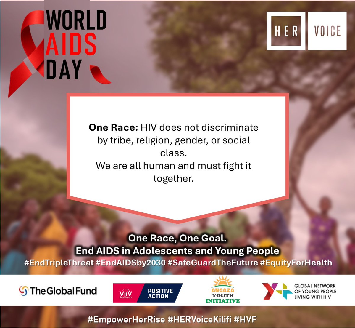 Ni_Robertt's tweet image. We&apos;re all human and ee must fight together against discrimination to the PLHV. #EmpowerHerRise #HERVoiceKilifi #WorldAIDSDayKilifi #HVF