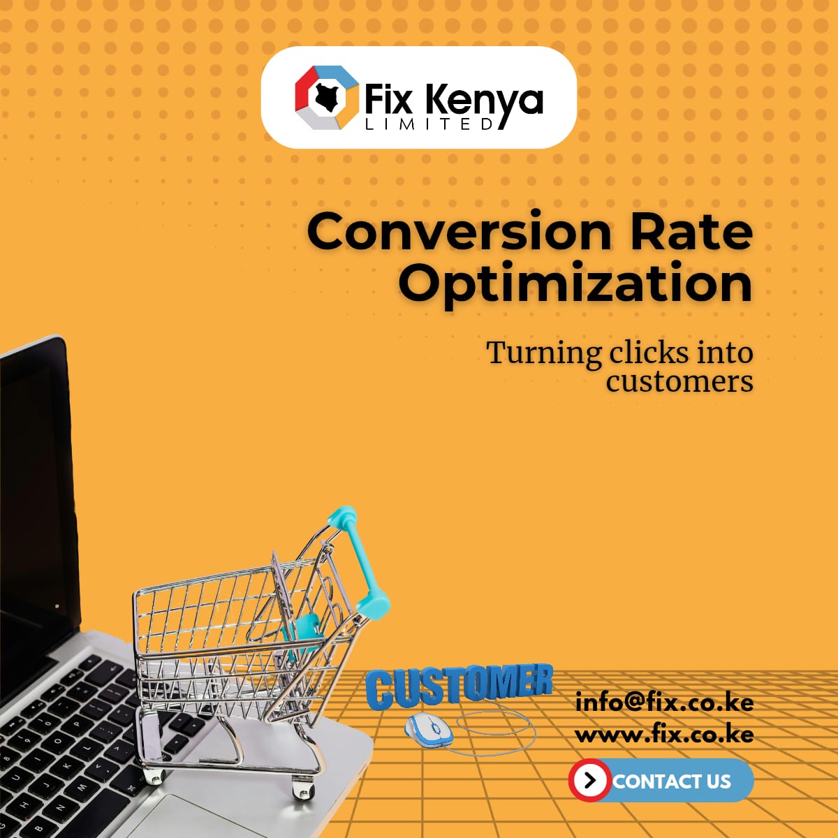 FixKenya's tweet image. Kenyan e-commerce average conversion rate: 1.6%   Top 10% of stores: 5%+
Difference = millions in extra revenue.

We move clients from average to top 10% in weeks, not years.

Reply “CRO” right now → get our 2025 Kenya CRO Checklist + free audit slot.   fix.co.ke