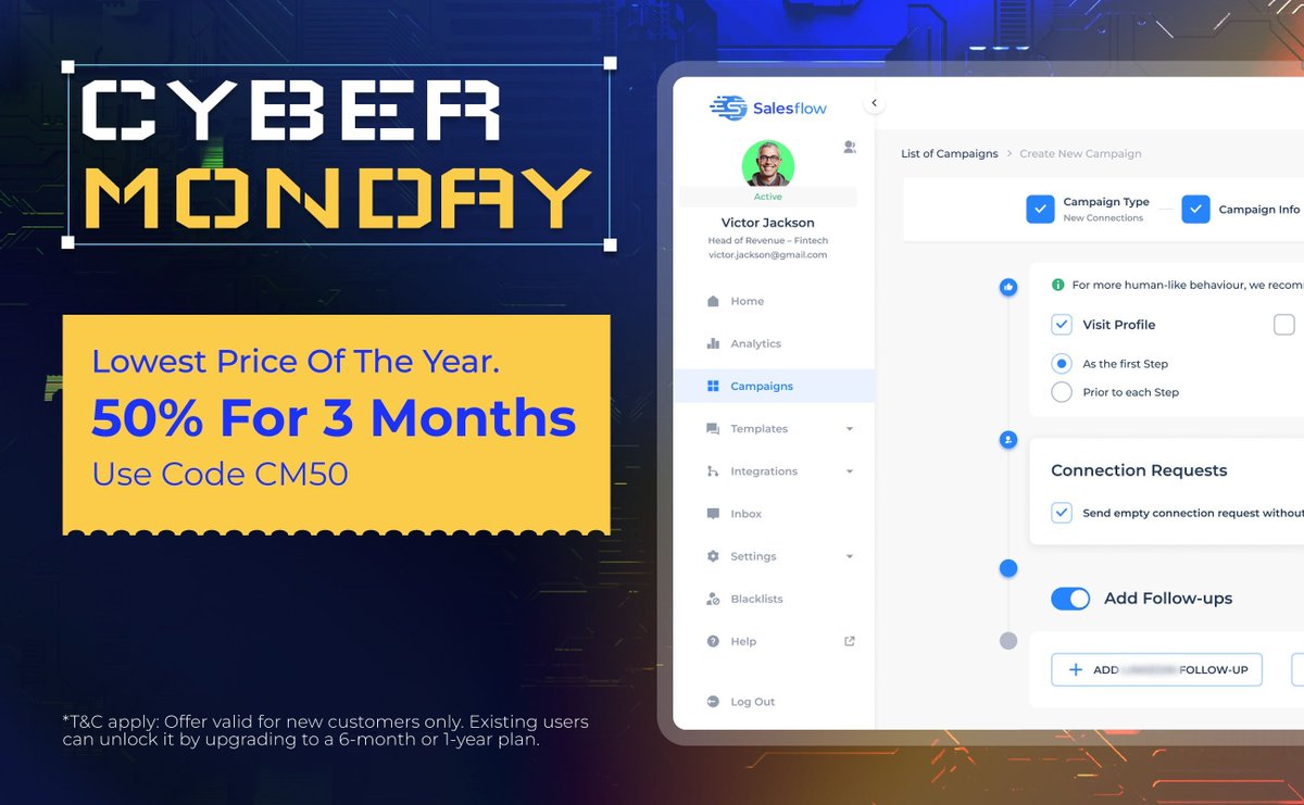 Last chance to grab Salesflow at 50% off!

Lowest price of the year. 💓 

Offer ends today at midnight.

Know more here: salesflow.io