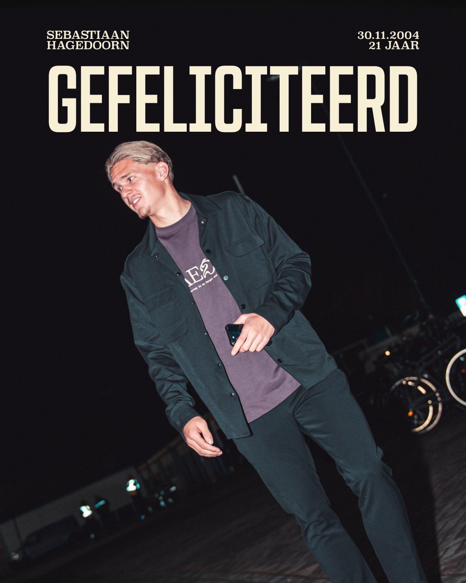 telstar1963nv's tweet image. 𝐇𝐚𝐩𝐩𝐲 𝐛𝐞𝐥𝐚𝐭𝐞𝐝 𝐛𝐢𝐫𝐭𝐡𝐝𝐚𝐲! 

Sebastiaan Hagedoorn is gisteren 21 jaar geworden, gefeliciteerd 🤍

#WitteLeeuwen