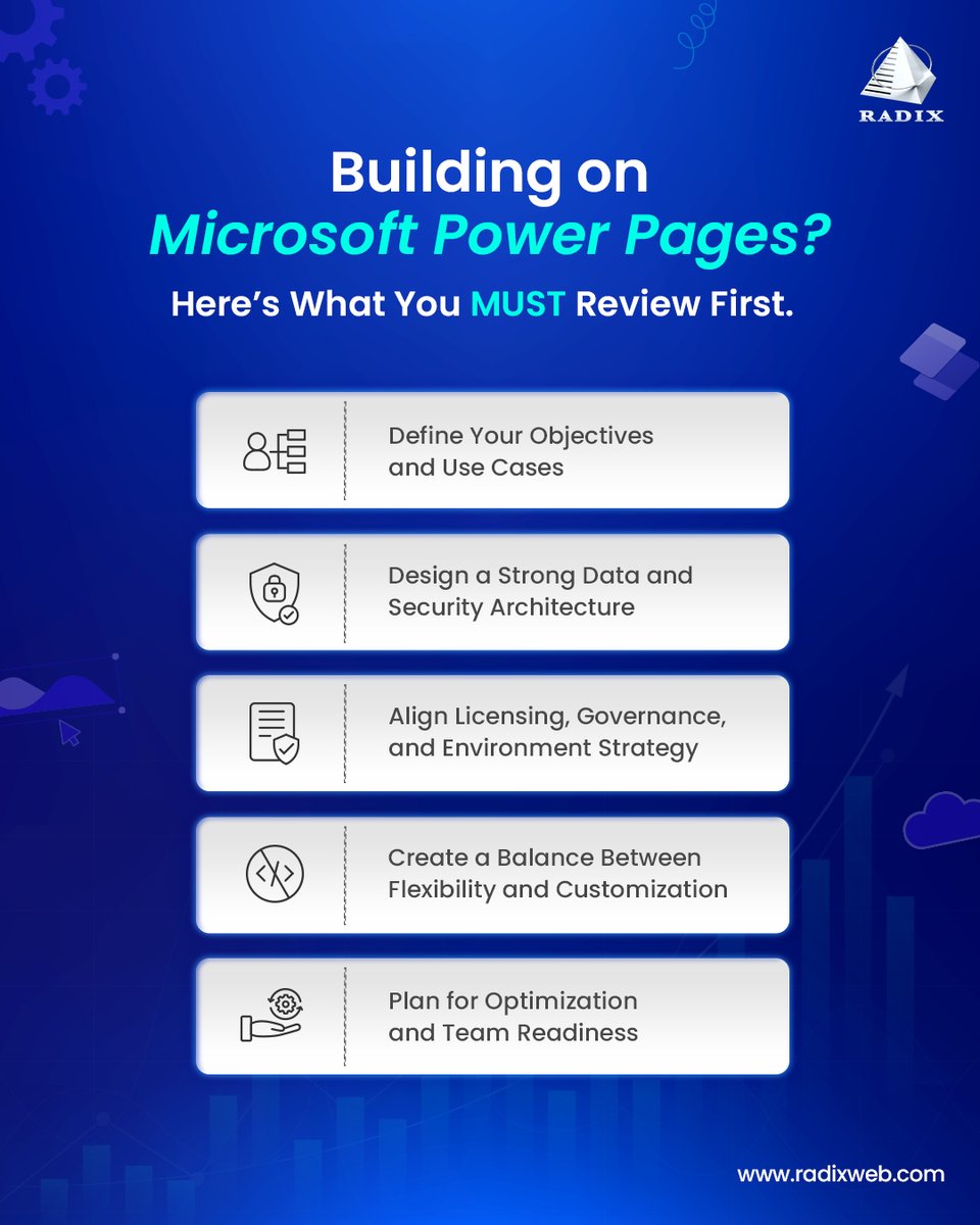 radixweb's tweet image. ⚠️ Thinking of building on #Microsoft Power Pages?

Before you begin, here are the 5 points you MUST review first. 

At @radixweb , we help turn #PowerPages into high-performance digital experiences

Get the complete checklist + expert insights here 👇
radixweb.com/blog/how-power…