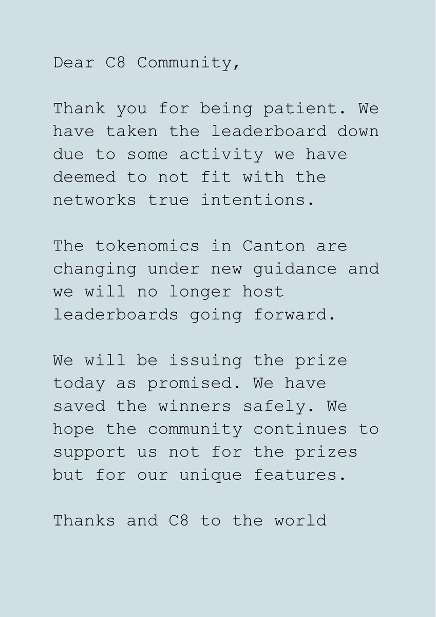 gCanton.

A message from our team.