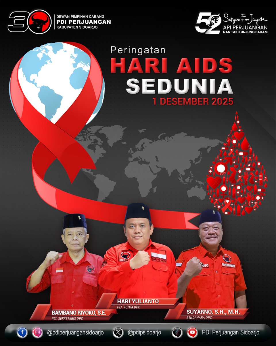 Setiap orang berhak mendapat kasih sayang, termasuk ODHA
Selamat Peringati Hari AIDS Sedunia 2025.
.
#HariAidsSedunia
#WorldAidsDay
#PDIPerjuangan
#pdiperjuanganjatim
#pdiperjuangansidoarjo
#SatyamEvaJayate
#KebenaranPastiMenang
#SolidBergerak