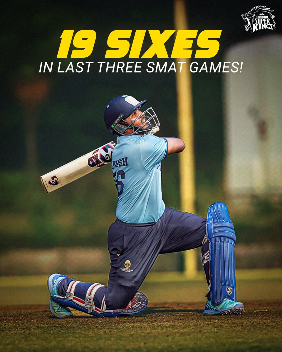 ChennaiIPL's tweet image. Dealing with Maximums,the Ayush Way! 💥🦁💪

#WhistlePodu #Yellove