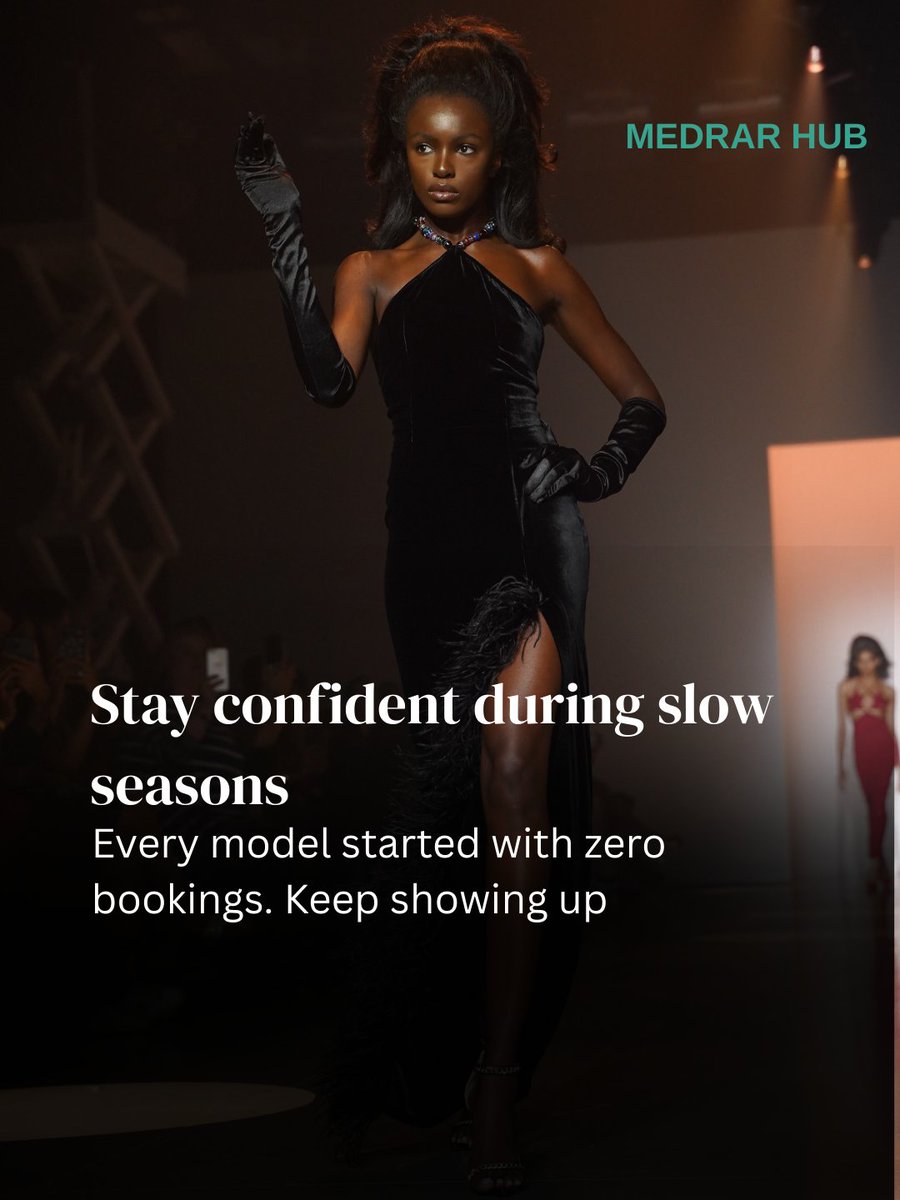 Medrarhub's tweet image. Slow seasons don’t mean you’re losing.
Every model started with zero bookings; the ones who kept showing up are the ones who made it. ✨

Stay ready. Your moment is loading.

#models #mondaymotivation #medrarhub #thrivetribe #thefashionhub