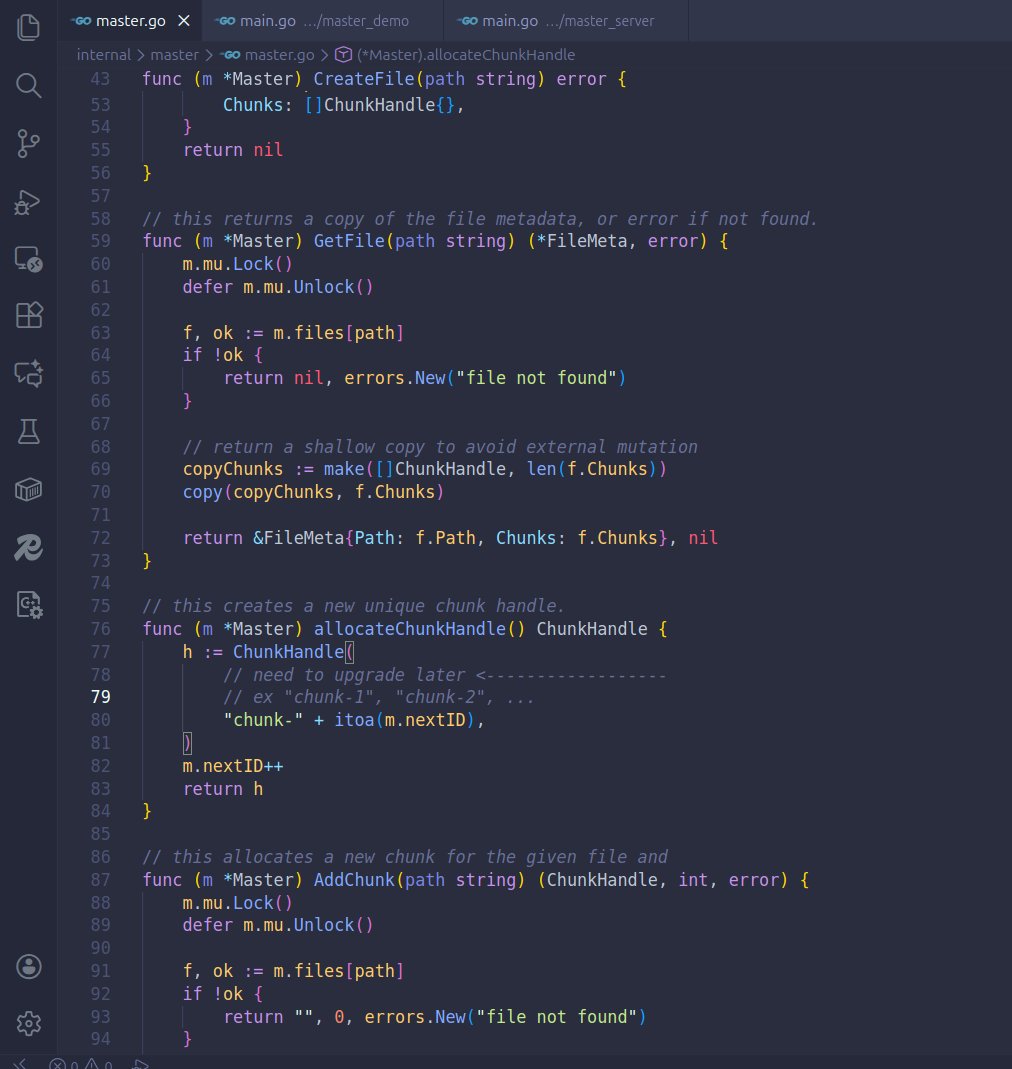 manishdevoffl's tweet image. Implementing the 𝗚𝗼𝗼𝗴𝗹𝗲 𝗙𝗶𝗹𝗲 𝗦𝘆𝘀𝘁𝗲𝗺 (GFS) control plane in 𝗚𝗼𝗹𝗮𝗻𝗴.

#DistributedSystems #Golang #GFS #Infrastructure #SystemDesign