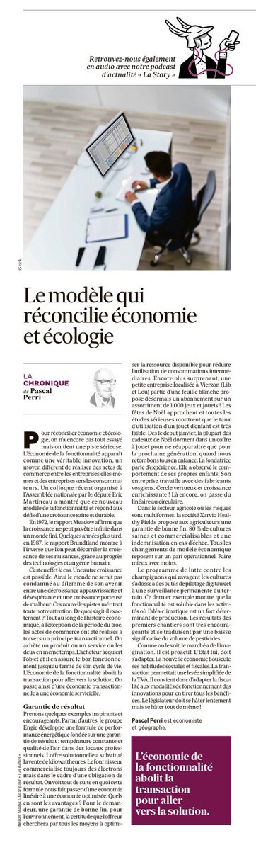 pascalperri's tweet image. Réconcilier économie et écologie, production et modération, dans @LesEchos de ce lundi, @ENGIEgroup @LibetLou @RemDumDum