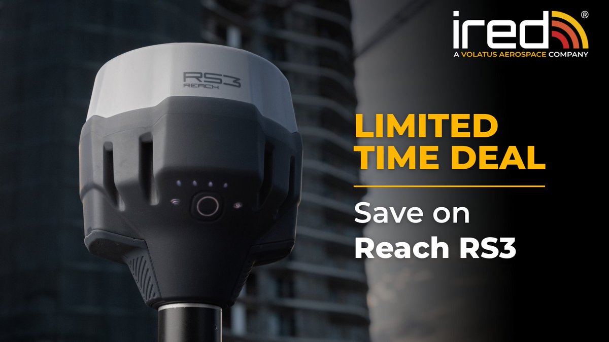 ired_drones's tweet photo. 🎯 RS3 Promo
Save £265.50 on the Emlid Reach RS3 from 1–8 Dec.
Accurate, rugged, and field-ready.
Learn more: https://t.co/Mw8evyXETy

#iRed #GNSS #Surveying https://t.co/iq8Cq69wcC